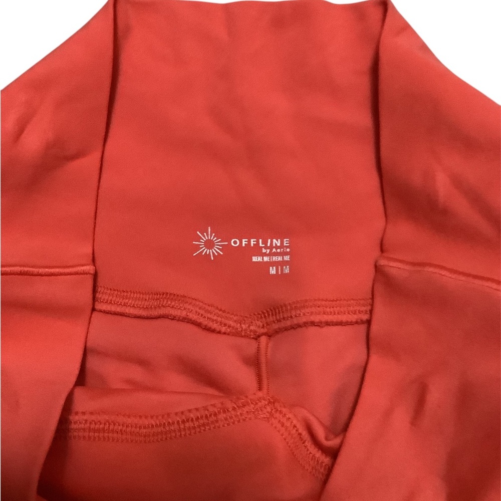 Aerie orange Women's High-Waisted Shorts - Picture 4 of 4